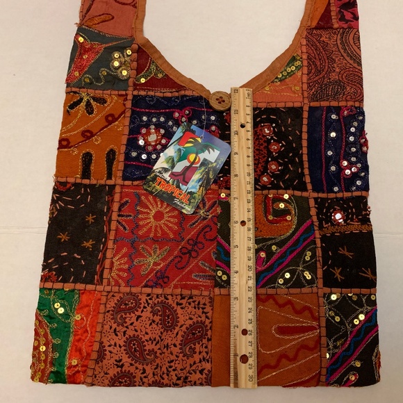 Indian Tropical Fashion Embroidered Sequins Bag - Picture 4 of 8